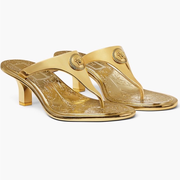 Versace Shoes - New Authentic Versace Gold Sandals size 40